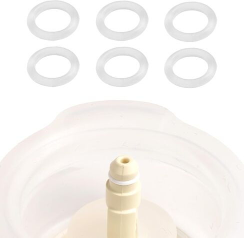 6pcs O-Rings for Medela Harmony Manual Breast Pump, Rubber Gasket Replacement Parts for Hand Breast Pump Handle in Kuwait