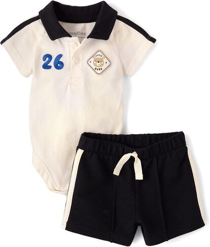 The Children's Place Baby Boys' And Newborn Short Sleeve Top and Shorts,2-piece Playwear Outfit Set in Kuwait