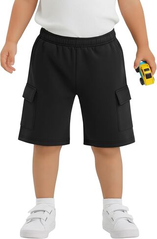 Xaatren Toddler Boys Cargo Shorts Athletic Baby Pull on Wide Leg Casual Shorts Summer Loose Knee Length Pant with Pockets in Saudi Arabia