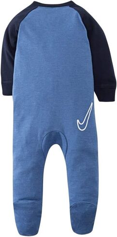Nike Infant/Toddler Printed Footed Coverall (Mountain Blue Heather(56F377-C5Y), 3 Months) in Kuwait
