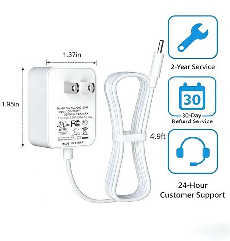 لاستبدال سلك الطاقة Graco Swing، شاحن مدرج في قائمة UL لـ Graco DuetSoothe، أرجوحة Sway بسيطة، Glider LX، DuoGlider Bassinet، Sweetpeace in Kuwait