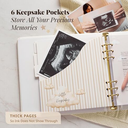 Pregnancy Journal for First Time Moms 2026 I Faux Leather, Gold Foil & Bearly Wait Theme I Pregnancy Must Haves Gifts for Expecting Mom/Gifts for Pregnant Women Mom To Be - Baby Book Keepsake in Kuwait