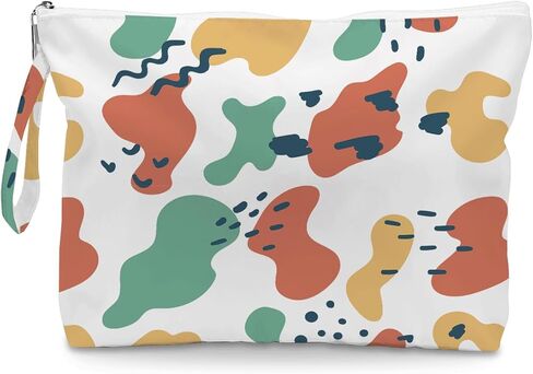 Wet Dry Bag, Wet Bag for Swimsuit, Diaper Sunscreen Large Zipper Pouch Waterproof Pouch, Beach Bags for Women, Gradient Leopard Print Pattern, Gifts for Ladies Girls Friends Colleagues and Sisters in Saudi Arabia