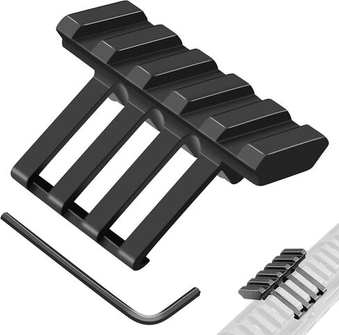 Picatinny Offset Rail Mounts, 5 Slots 45 Degree Offset Picatinny Rail Mount Aluminum Low Profile Adapter for Flashlight Laser Sight Optics (5 Slot - 2 Pack) in Saudi Arabia