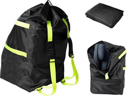 Car Seat Travel Bag for Airplane,Double Waterproof Oxford Gate Check Bags for Most Infant Carseat,Infant Carriers,Booster Seats,with Padded Backpack Shoulder Straps (Car Seat StorageBag, 85x43x43cm) in Kuwait