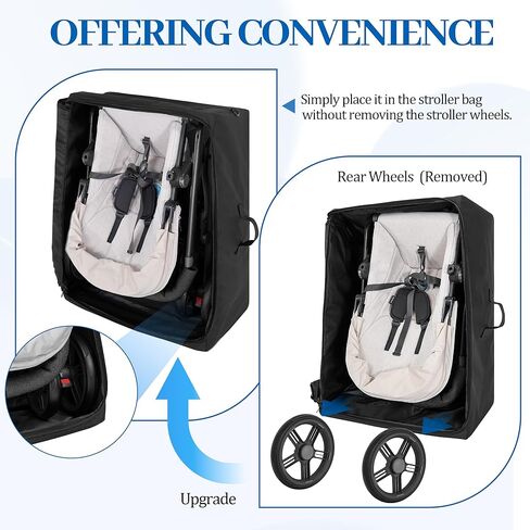 حقيبة عربة الأطفال IBVIVIC متوافقة مع UPPAbaby Vista V2/Vista V3/Cruz V2/Cruz V3، حقيبة سفر لعربة الأطفال شديدة التحمل مع حزام كتف لذيذ ومقبض للآباء in Kuwait