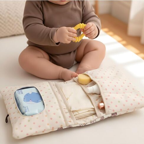 Baby Diaper Bag Organizer 2 in 1 Travel Diaper Bags, Foldable Compact Stroller Pouch for Newborn Essentials, Diaper Bags Insert Organizer, Travel-Friendly Diaper Clutch in Kuwait