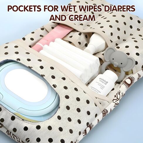 Baby Diaper Bag Organizer 2 in 1 Travel Diaper Bags, Foldable Compact Stroller Pouch for Newborn Essentials, Diaper Bags Insert Organizer, Travel-Friendly Diaper Clutch in Kuwait
