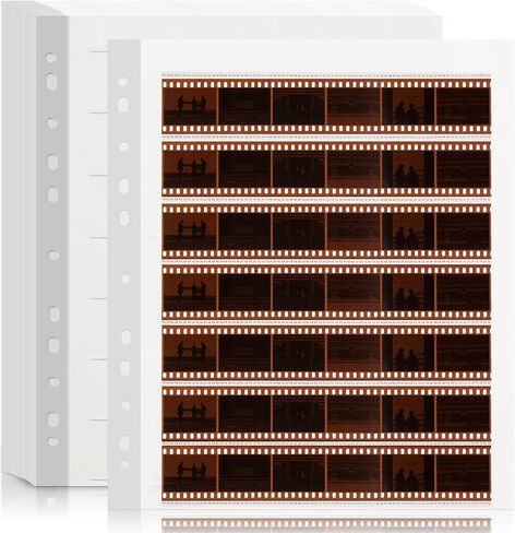 25 Pcs 35mm Film Holder Film Negative Sleeves 35mm Size Film Negative Storage Seven Strips of Six Frames, Up to 1050 Frames in Kuwait