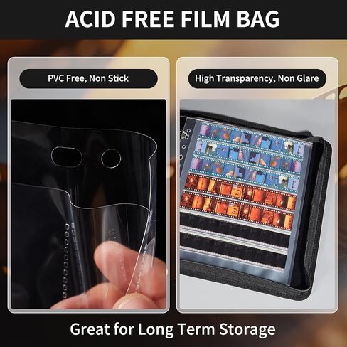 25 Pcs 35mm Film Holder Film Negative Sleeves 35mm Size Film Negative Storage Seven Strips of Six Frames, Up to 1050 Frames in Kuwait