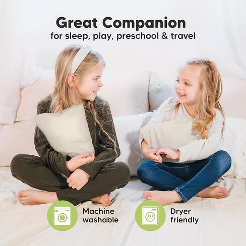 وسادة أطفال صغيرة من KeaBabies مع كيس وسادة - وسادة أطفال للسفر My Little Dreamy Travel مقاس 9 × 13 للنوم، سرير طفل صغير، كيس وسادة قطني صغير، ناعم ومسامي، للأطفال بعمر 2-4 سنوات in Kuwait