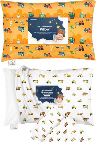 KeaBabies Toddler Pillow with Pillowcase and Toddler Pillowcase 13X18 - Soft Cotton Kids Pillow for Sleeping - Soft and Breathable, Perfect for Boys, Girls, Kids, Travel, Nap in Kuwait