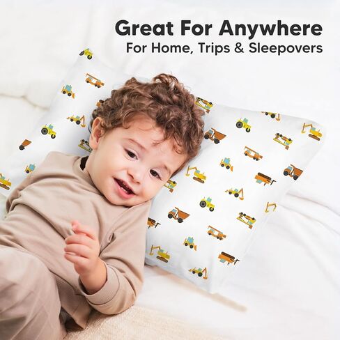 KeaBabies Toddler Pillow with Pillowcase and Toddler Pillowcase 13X18 - Soft Cotton Kids Pillow for Sleeping - Soft and Breathable, Perfect for Boys, Girls, Kids, Travel, Nap in Kuwait
