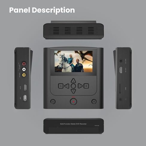 مسجل VHS إلى DVD، ومسجل VCR إلى DVD - تحويل الصور ومقاطع الفيديو بين VHS وVCR وبطاقة الذاكرة وأقراص DVD وUSB. يمكن للهاتف استخدام تطبيق مجاني لنسخ مقاطع الفيديو والصور، كما أن لديه وظيفة تسجيل التلفزيون (أسود) in Kuwait
