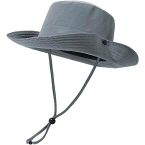 Kids Boy Sun Hat Bucket Hat Wide Brim Breathable UPF 50+ Kids Fishing Hat Summer Beach Hat Safari Hat