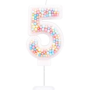 Number Birthday Candles, Cute Macaron Number Candles, Candy Color Sweet Birthday Candles for Cake, Number Cake Topper for Girls Birthday Party Baby Shower Wedding Anniversary (0) in Kuwait