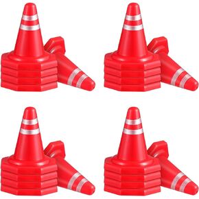 TOYANDONA 20pcs Miniature Plastic Traffic Cones Sport Training Roadblock Cone Mini Traffic Signs