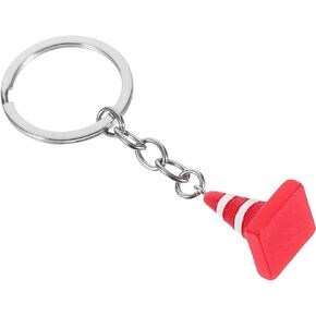 Traffic Cone Key Chain Traffic Cone Pendant Construction Road Cones Key Ring Mini Roadblock Model Creative Traffic Keyring for Backpack Purse Keys