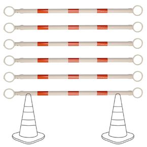 4 Pack Retractable Traffic Cone Bar from 4ft to 7.2ft, Expandable Safety Cone Bars for Parking Lots，Barricade for Road Construction