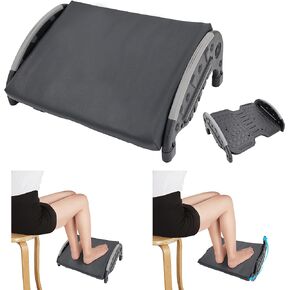 Foot Rest for Under Desk at Work，Foot Stool Under Desk,Footrest with Removable Memory Foam Cushion，Work from Home Gifts,Leg Rest for Office Work (JDTJ-RD)