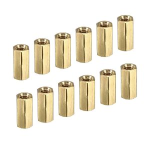 YOKIVE 30 Pcs M3 Spacers, Brass Hex PCB Standoffs Nuts, Keep Height Consistent, Great for Motherboard, Circuit Board, Electronics (Gold Tone, 10mm)