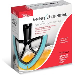 New Metro Design Beater Blade, Fits 5-Plus, 6, 7 & 8-Qt Bowl-Lift stand mixers, Aqua