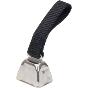 Water & Woods Nickel Cow Bell for Dogs by Coastal Pet - Durable Noise Maker - Easy Attachment - Nickel-Plated Material with Nylon Handle - Black, Small