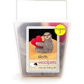 Woolpets, Needle Felting Kit, Easy, Sloth, 1057