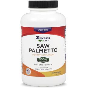 Saw Palmetto Extract - 240 Capsules - 500mg/capsule - 200% More Capsules Than Most Competitors