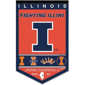 Illinois Fighting Illini Heritage History Banner Pennant