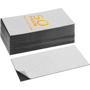 Yoseng Self Adhesive Business Card Magnets - 50 Pack, Peel & Stick Magnetic Backings,3.5x2 Inches,31.5 Mils Thickness