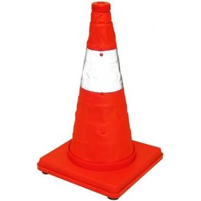 Eurow Reflective Collapsible Safety Cone, 17 Inches