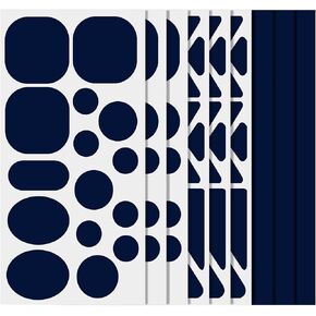 9 Sheets Down Jacket Patches, 3 Styles Self Adhesive Fabric Patches Nylon Repair Patches Washable Fabric Repair Tapes for Jackets Coats Sleeping Bags Tents (Navy Blue)