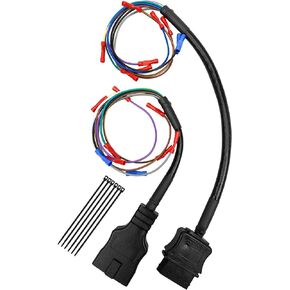 9 Pin Truck and Plow Side Repair Harness Cover Fit for Western Fisher Snow Plow Truck Side 49308 & Plow Side 49317 (with Dust Cover)