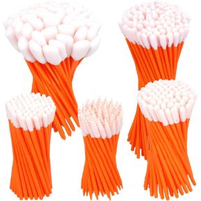 Norme 500 Pcs Foam Swabs Cleaning Swabs Kit Bundle 5 Types Detailing Swabs Pointed Cotton Swabs Multi Purpose Lab Sterile Swabs Individually Wrapped with Orange Stick for Camera Lens Keyboard