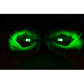 2 Pcs Green Superhero Halloween Glowing LED Light Kit, RGB Helmet Decoration for Cosplay Mask Light Eyes DIY Projects Soft Light Beads Battery Not Included