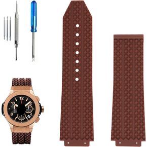 Compatible for 19mm× 25mm× 22mm Hublot Big Bang Rubber Watch Band Replacement for men Silicone Wirstband Strap women Bracelet
