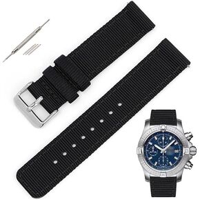 Quick Release Canvas Nylon Straps For Breitling Watches, Replacement Nylon Watch Band For Breitling Watches - Multiple Colors