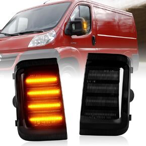 LED Turn Signal Light Side Mirror Marker Light For 2014-2023 DODGE RAM PROMASTER 1500 2500 3500 Amber Turn Signal Direction Indicator lamp Smoked Lens