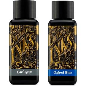 Diamine Fountain Pen Ink 30ml - Earl Grey & Oxford Blue - 2 Pack
