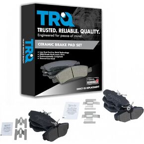 TRQ Front & Rear Semi Metallic Disc Brake Pad Kit for Ford Lincoln Mercury New