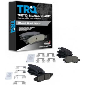TRQ Front & Rear Ceramic Disc Brake Pad Kit for Pontiac Grand Prix New