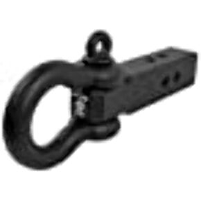 BulletProof Hitches 2.5" Extreme Duty Receiver Shackle (36,000lb. Rating) with D-Ring/Clevis (Black Textured Powder Coat, Solid Steel)