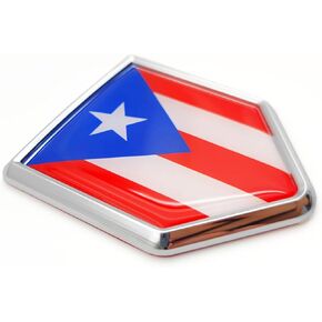 Puerto Rico Flag Decal Sticker Puerto Rican Emblem Flags for Car Bumper (2 Pack)