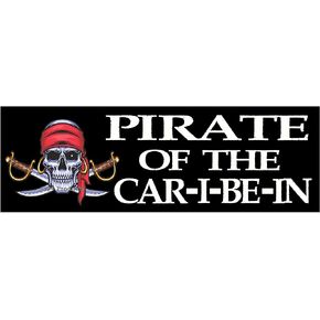 Pirate of The Car I Be in Sticker - Funny Decal Sticker for Your Car or Truck Window or Bumper