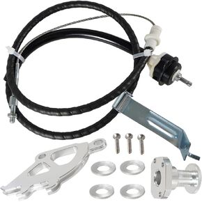 YESHMA Clutch Cable Kit & Triple Hook Clutch Quadrant & Firewall Adjuster Kit Compatible with 1996-2004 Ford Mustang