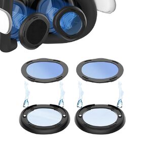 Magnetic Glasses Spacer Protector with Blue Light Blocking Glasses Compatible with Meta Quest 3 Accessories Lens Insert Anti-Scratch Ring Bumper Protect Myopia Glasses from Scratching