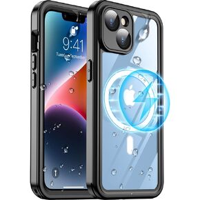 Temdan [Real 360 for iPhone 13 Pro Max Case Waterproof, Built-in 9H Tempered Glass Camera Lens & Screen Protector [Dustproof] [Dropproof][IP68 Underwater] Full-Body Shockproof Phone Case-Black