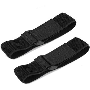 Cycling Safety Bind Pant Leg Bands Clip Strap Riding Fishing Elastic Ankle Leg Trousers Bind Pants Adjustable Magic Fastening Belt (15 inch Length, 1.5 inch Width, 2 Pcs)