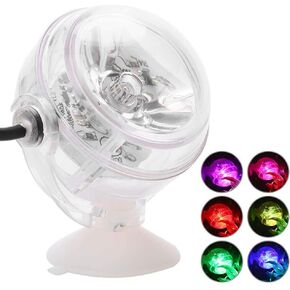 Semme LED Fish Tank Spot Light, 180 Degree Rotation Waterproof Mini RGB Spotlights Submersible Fish Tank Lamp for Aquarium Fountain Fish Pond Tank Water Garden